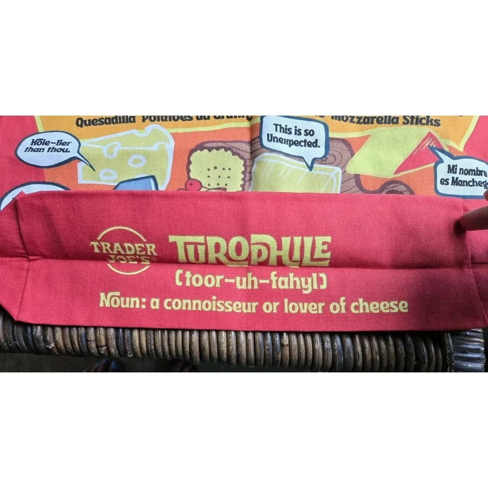 Trader Joe's Cheese Bag  Reusable Shopping Tote - Brand New w/ Tags 11B0371-0373